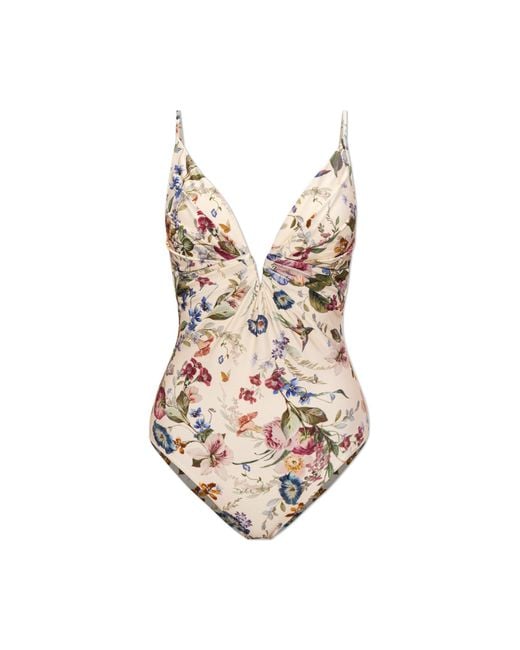 Zimmermann Brown One-Piece Swimsuit