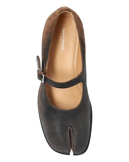 Maison Margiela Brown Leather Shoes With 'Tabi' Cut-Out