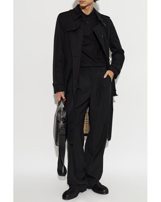 Burberry Black 'Kensington' Coat for men