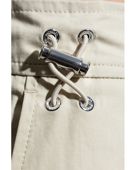 Moncler White Loose-Fitting Pants for men
