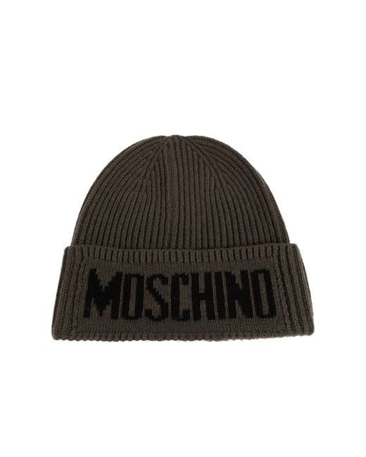 Moschino Black Cap With Logo