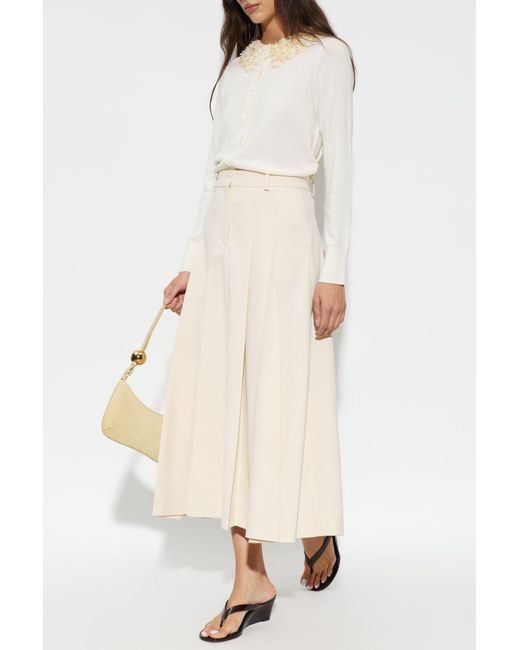 Ulla Johnson White Wool Cardigan "Anna"