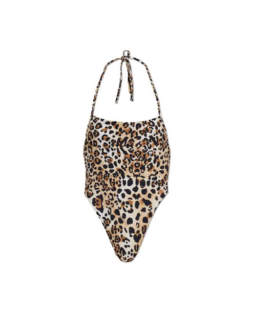 DSquared² White One-Piece Swimsuit With Animal Print