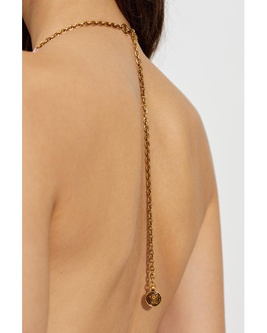 Versace Pink Backless Dress