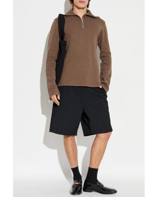 Entire studios Brown Sweater With Collar for men