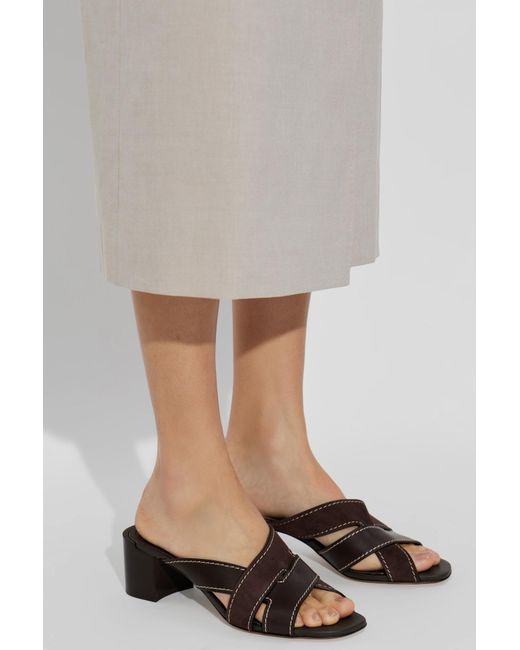 Tod's Black Heeled Mules 'Cuoio'