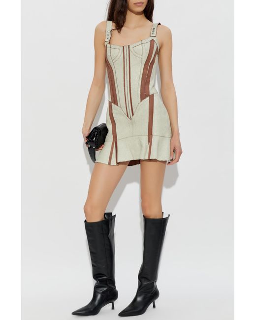 KNWLS White "Scallop" Dress