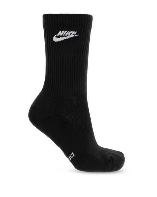 Nike Black 3-Pack Socks With Logo for men