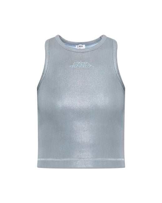 Casablanca Blue Top With Z Logo