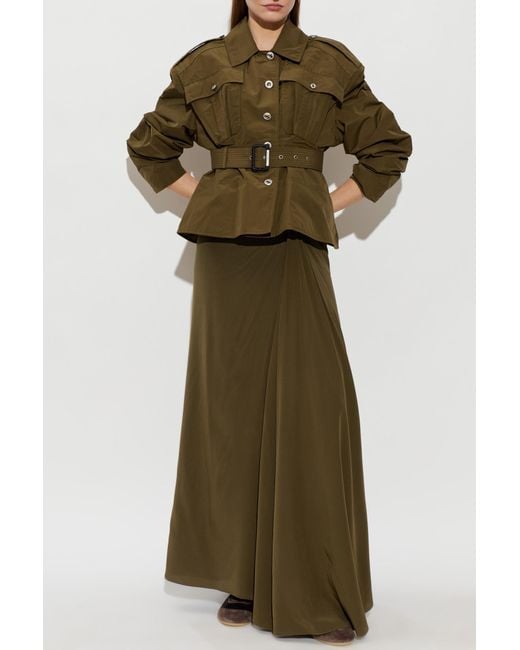 McQueen Green Short Trench Coat