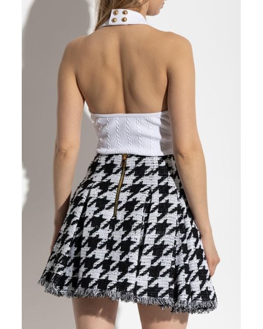 Balmain Black Open-Back Top