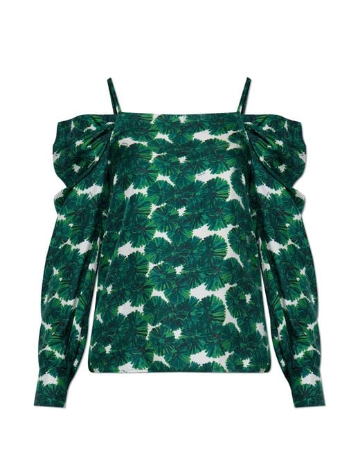 Max Mara Green Silk Top "Ustica"