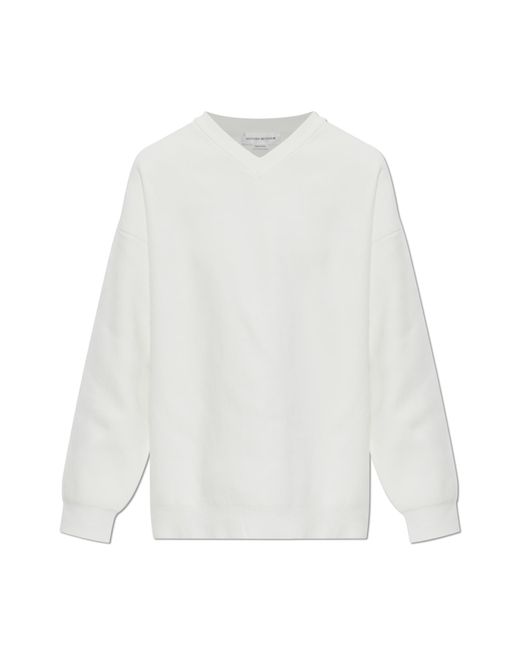 Victoria Beckham White V-Neck Sweater