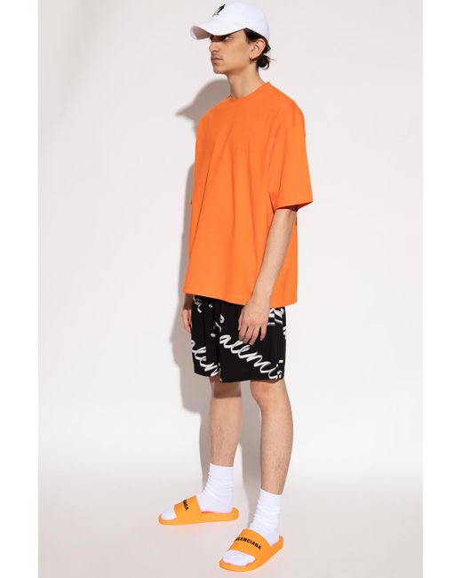 balenciaga orange shirt
