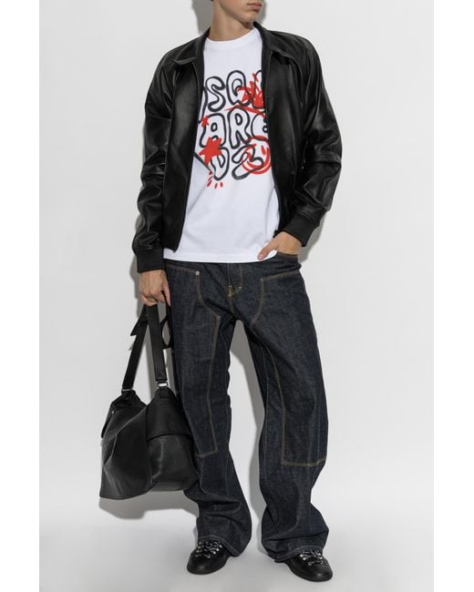 DSquared² Black Wide-Leg Jeans for men