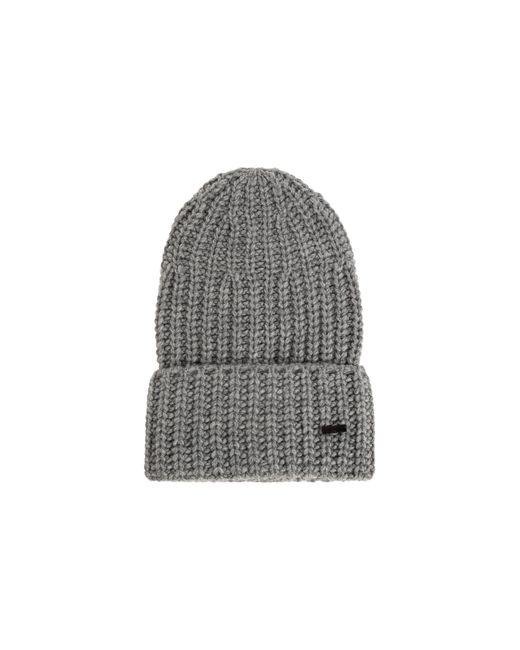 DSquared² Gray Wool Beanie With Patch for men