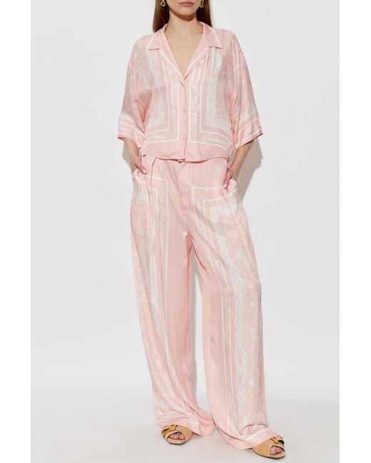 Balmain Pink Printed Trousers