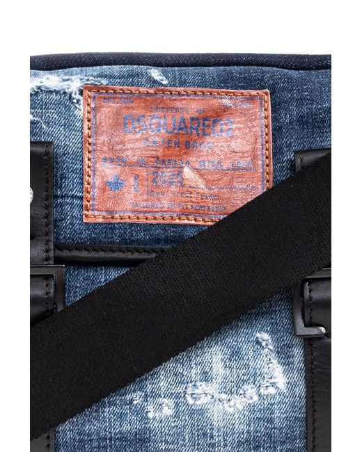 DSquared² Blue 'Five Pockets' Shoulder Bag for men