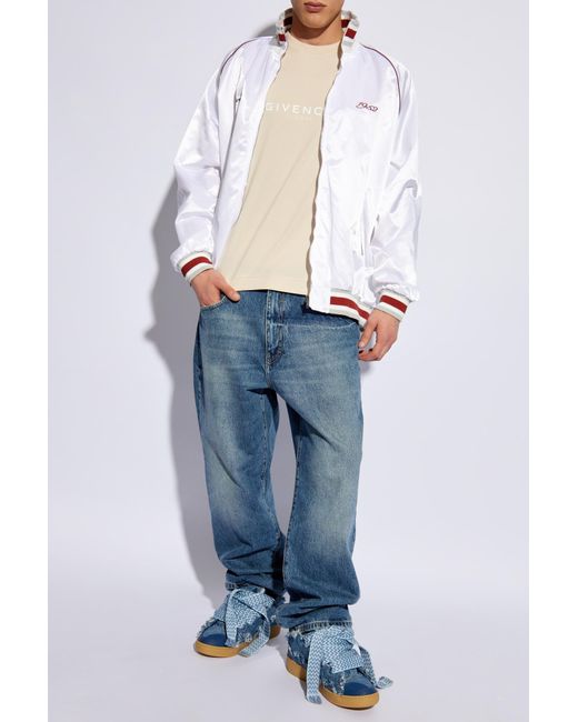 Givenchy Blue Bomber Jacket With Logo for men