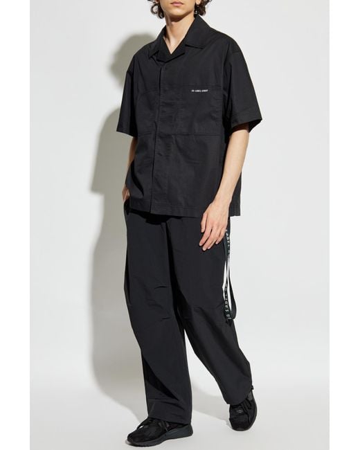 44 Label Group Black Pants With Logo for men