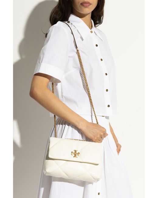 Tory Burch Natural Shoulder Bag 'Kira Diamond Small'