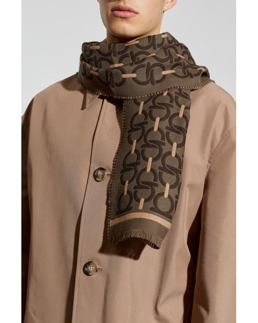 Ferragamo Black Wool Scarf for men