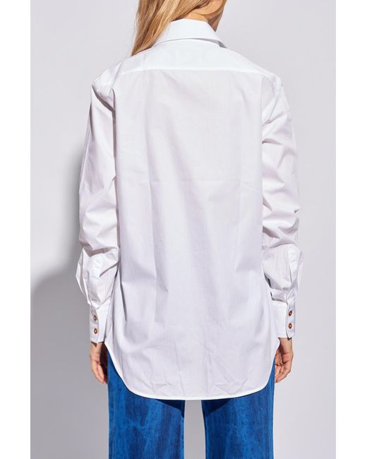 Vivienne Westwood White 'heart' Shirt In Cotton,