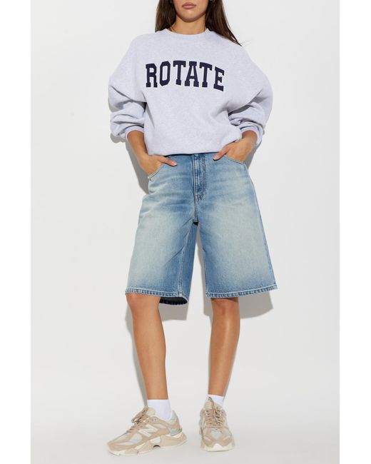 ROTATE BIRGER CHRISTENSEN White Sweatshirt With Logo