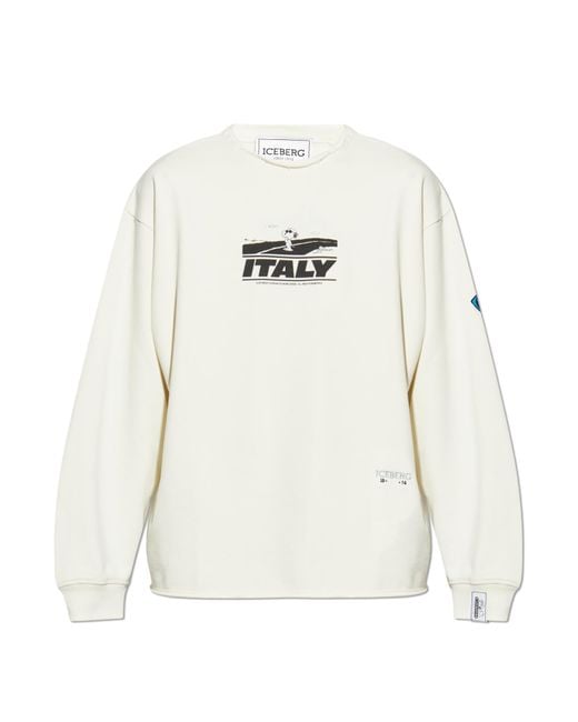 Iceberg Gray Sweatshirt With A 'Vintage' Effect for men
