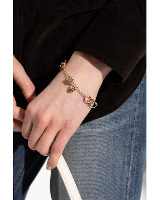 Ferragamo Metallic Brass Bracelet
