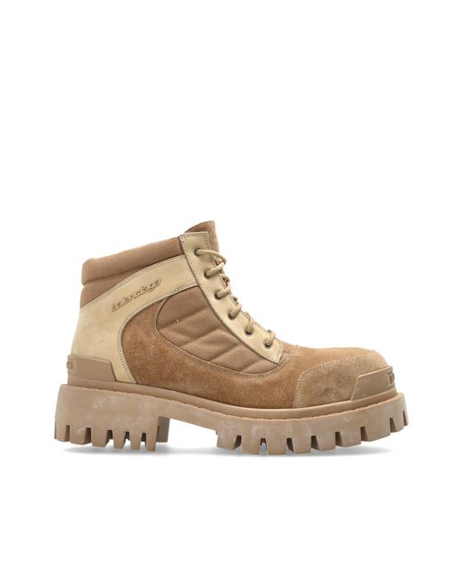 Balenciaga Brown 'Combat Strike' Shoes