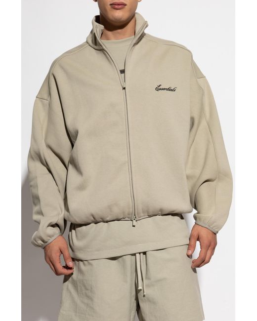 Fear Of God Natural Sweatshirt With Embroidered Logo for men