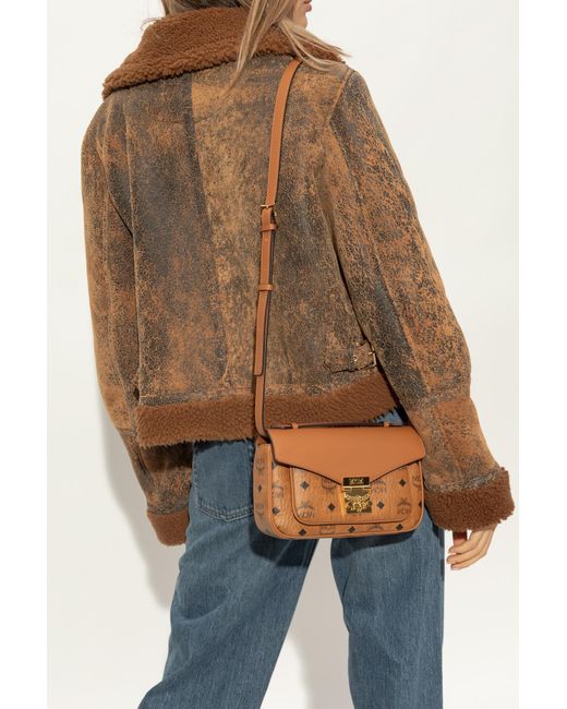 MCM Brown Monogram Shoulder Bag