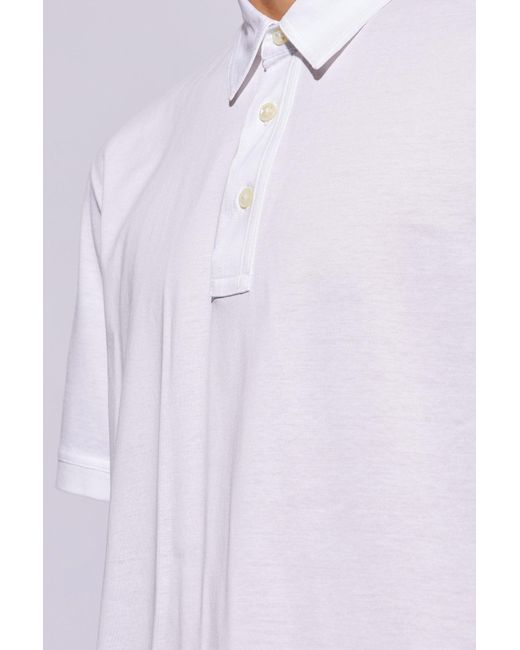 Moncler White Polo Shirt With Logo, for men