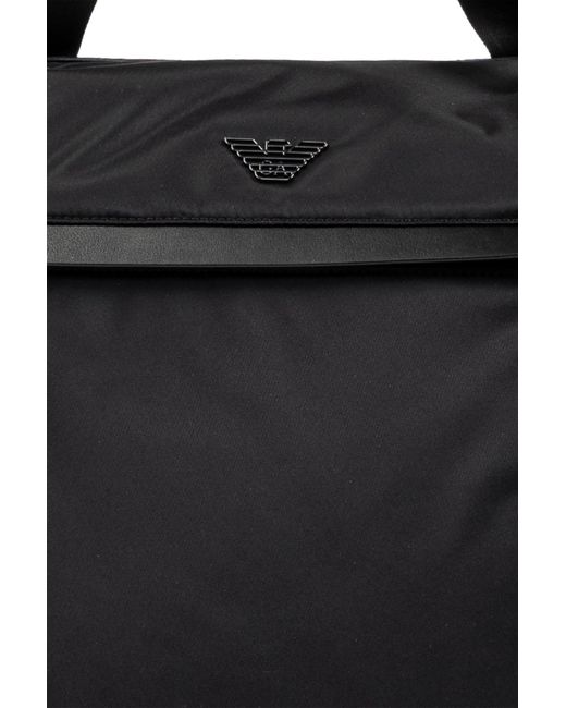 Emporio Armani Black Handbag With Logo, for men