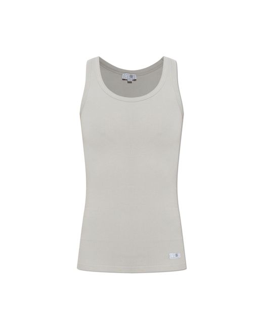MM6 by Maison Margiela Gray Top From The 'Underwear' Collection