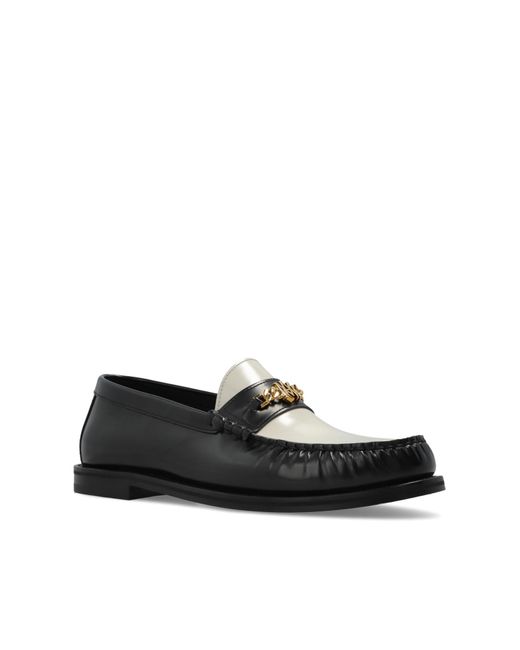 Amiri Black Leather Boots Two Toone Ma Chain for men
