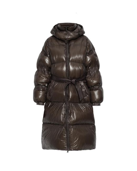 DIESEL Brown Long Down Jacket 'W-Isher'