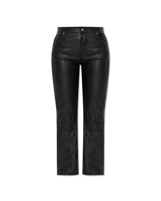 Zadig & Voltaire Black "Evy" Leather Trousers
