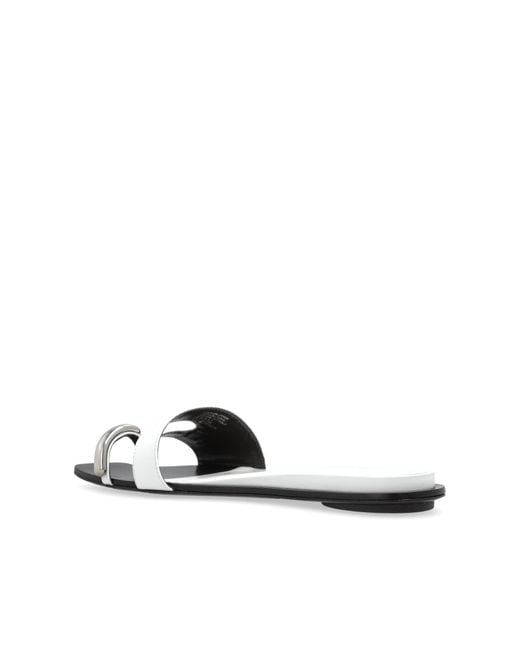 Tory Burch Natural Leather Slides