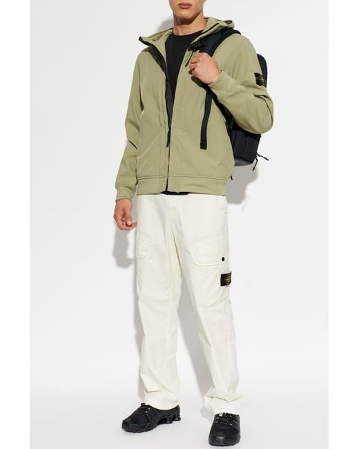 Stone Island Green Jacket With Hood for men