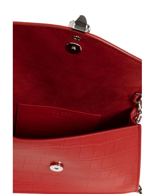 McQueen Red "Skull Mini" Bag