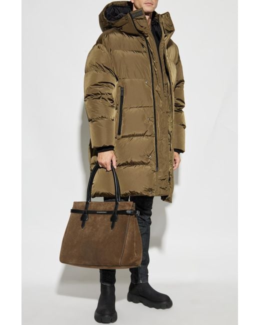 DSquared² Natural Long Down Jacket, for men