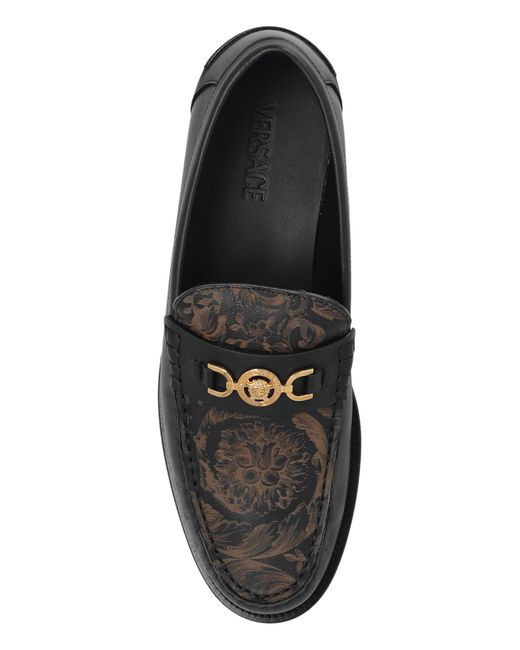 Versace Black "Loafers" Type Shoes for men