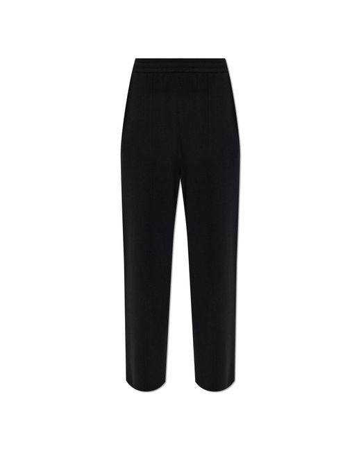 Lanvin Black Wool Trousers With Straight-Leg Cut