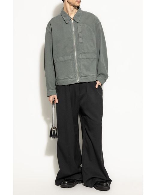 Dries Van Noten Gray Jacket With Pockets for men