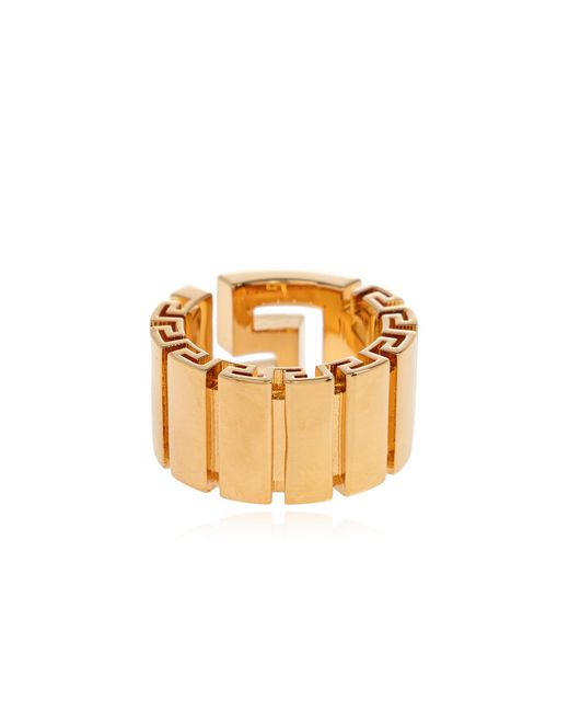 Versace Pink Ring With Greek Pattern