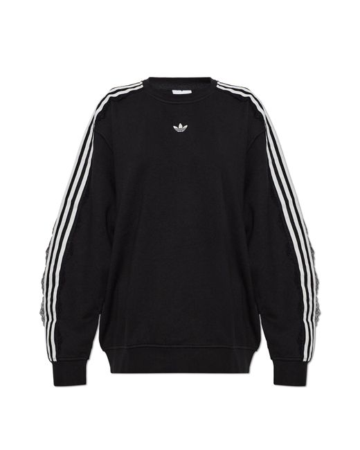 Adidas Originals Black Sweatshirt With Embroidered Logo