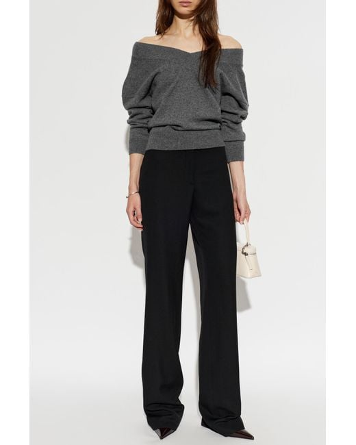 Tom Ford Gray Cashmere V-Neck Sweater