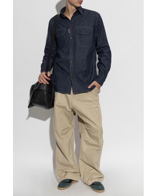DSquared² Blue Denim Shirt for men